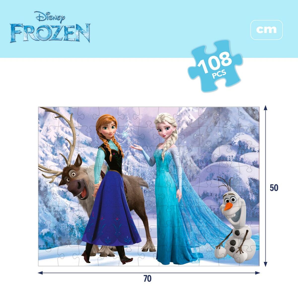 Puzzle per Bambini Frozen Double-face 108 Pezzi 70 x 1,5 x 50 cm (6 Unità) 7 S8902567_5