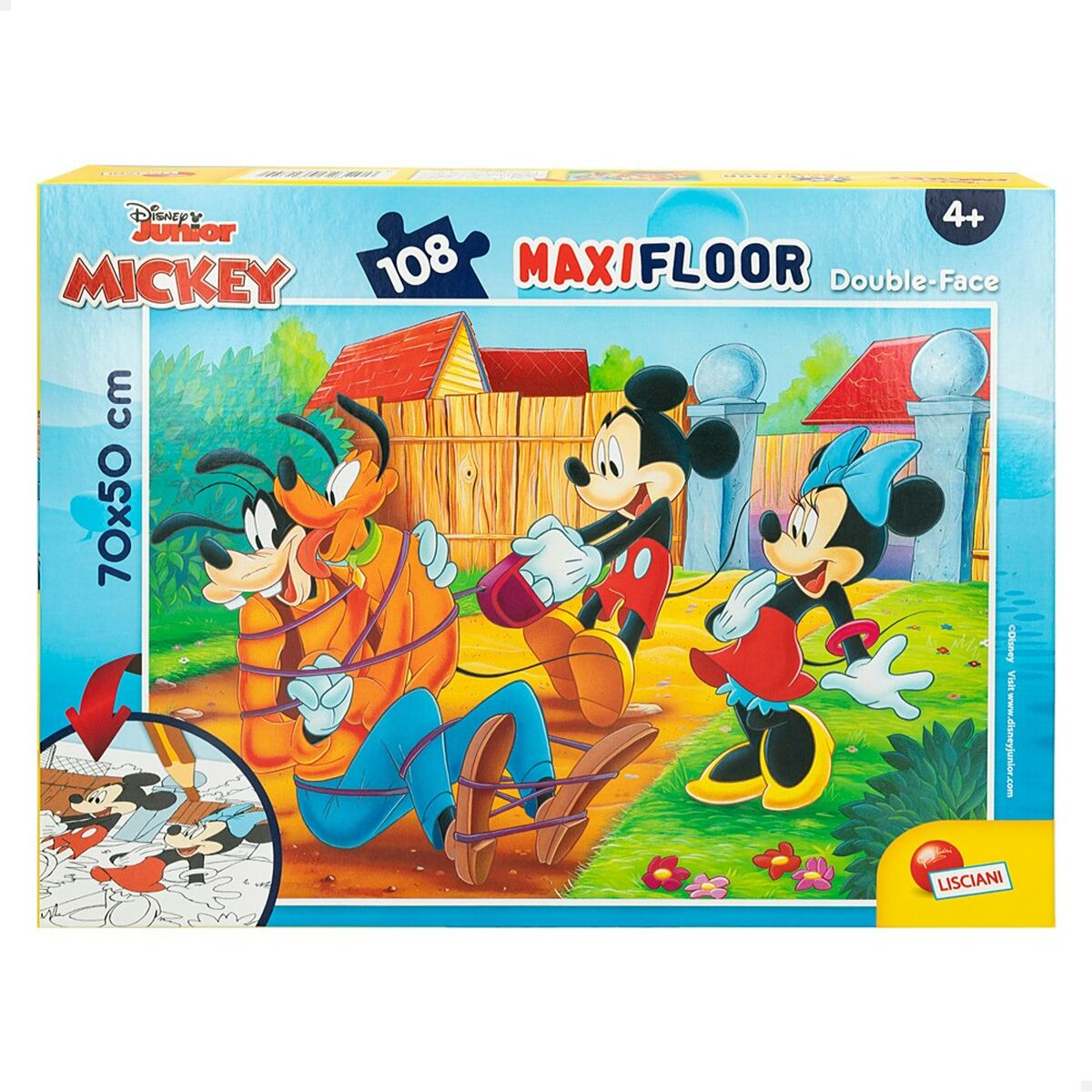 Puzzle per Bambini Mickey Mouse Double-face 108 Pezzi 70 x 1,5 x 50 cm (6 Unità) 3 S8902569_1