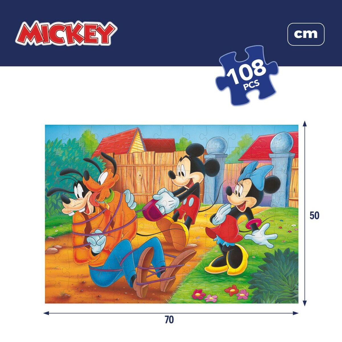 Puzzle per Bambini Mickey Mouse Double-face 108 Pezzi 70 x 1,5 x 50 cm (6 Unità) 7 S8902569_5