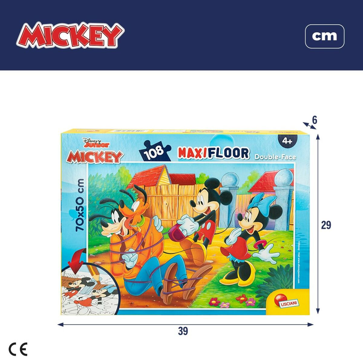 Puzzle per Bambini Mickey Mouse Double-face 108 Pezzi 70 x 1,5 x 50 cm (6 Unità) 8 S8902569_6