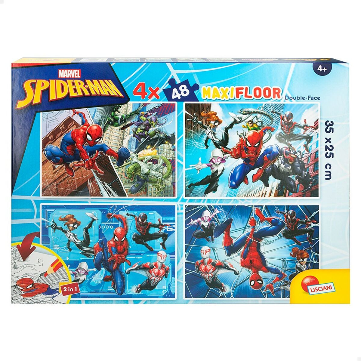 Puzzle per Bambini Spider-Man Double-face 4 in 1 48 Pezzi 35 x 1,5 x 25 cm (6 Unità) 3 S8902573_1