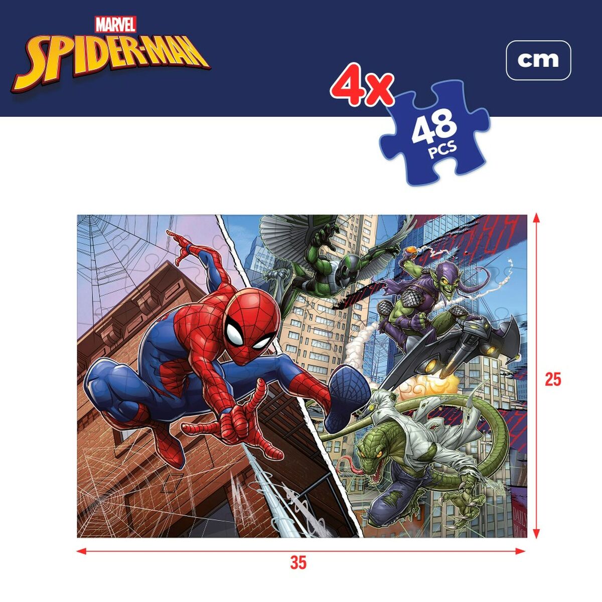 Puzzle per Bambini Spider-Man Double-face 4 in 1 48 Pezzi 35 x 1,5 x 25 cm (6 Unità) 7 S8902573_5