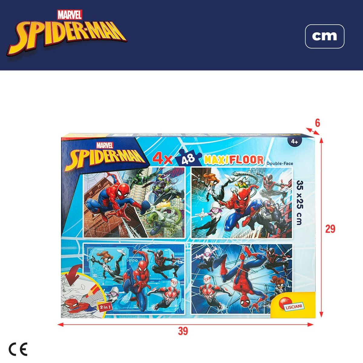 Puzzle per Bambini Spider-Man Double-face 4 in 1 48 Pezzi 35 x 1,5 x 25 cm (6 Unità) 8 S8902573_6