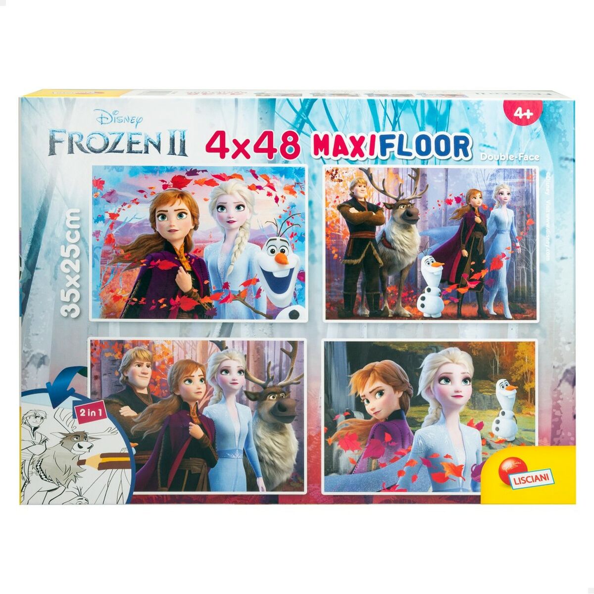 Puzzle per Bambini Frozen Double-face 4 in 1 48 Pezzi 35 x 1,5 x 25 cm (6 Unità) 3 S8902574_1