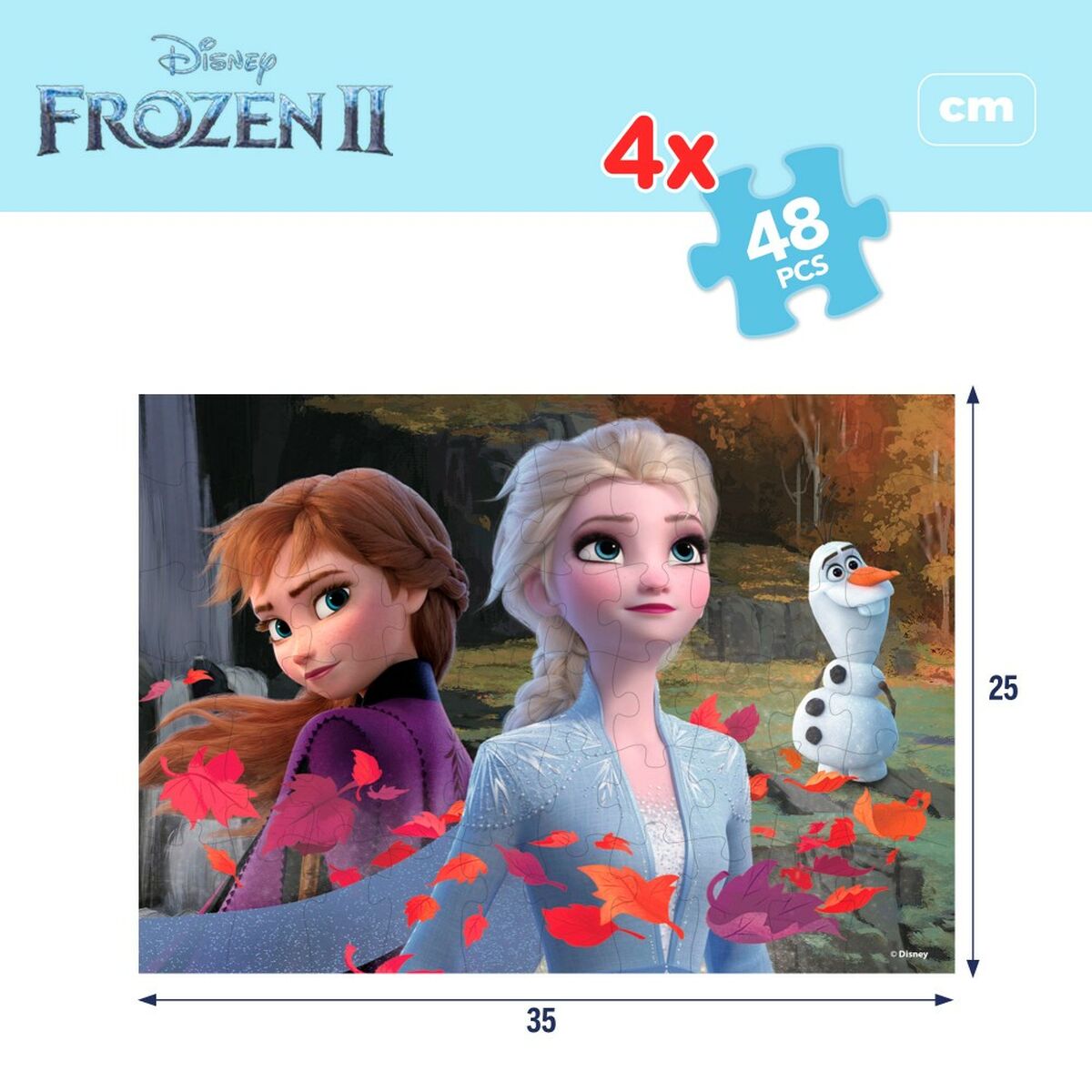 Puzzle per Bambini Frozen Double-face 4 in 1 48 Pezzi 35 x 1,5 x 25 cm (6 Unità) 7 S8902574_5