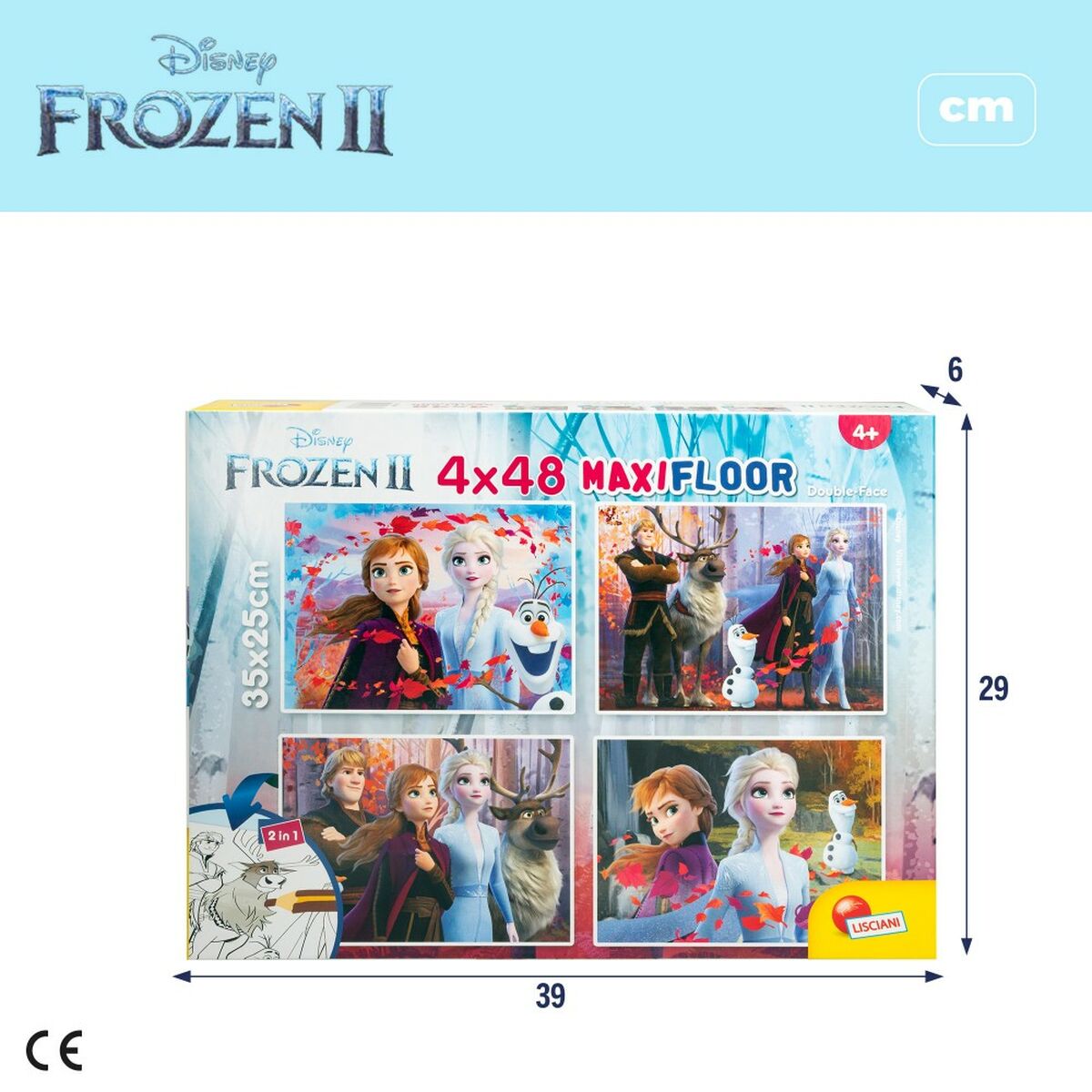 Puzzle per Bambini Frozen Double-face 4 in 1 48 Pezzi 35 x 1,5 x 25 cm (6 Unità) 8 S8902574_6