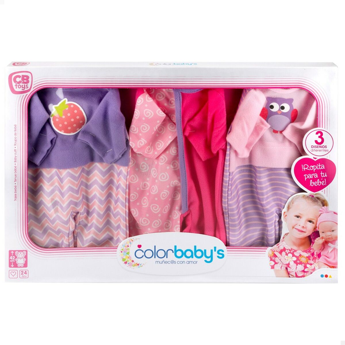 Vestiti per le bambole Colorbaby 3 Pezzi 6 Unità 4 S8902619_2