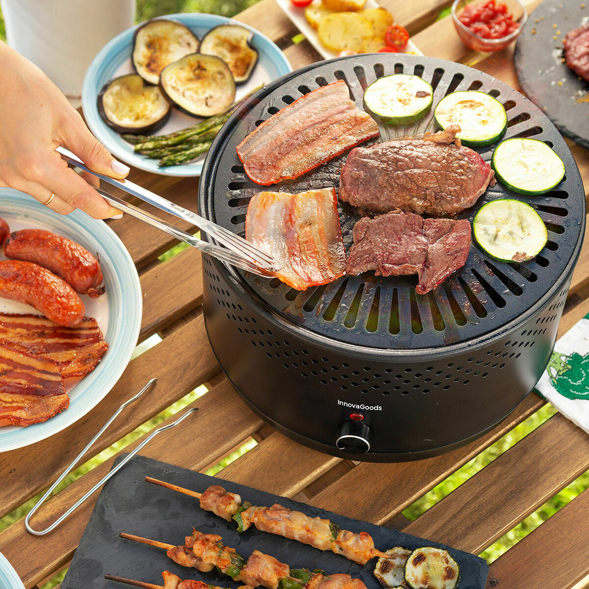 Barbecue a Carbone Portatile Senza Fumo InnovaGoods Ferro (Ricondizionati B) 6 V0708455_4