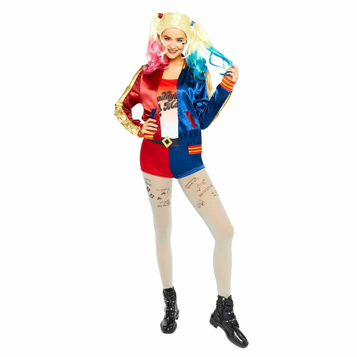 Costume per Adulti Harley Quinn Suicide Squad 4 Pezzi 3 S2433901_1