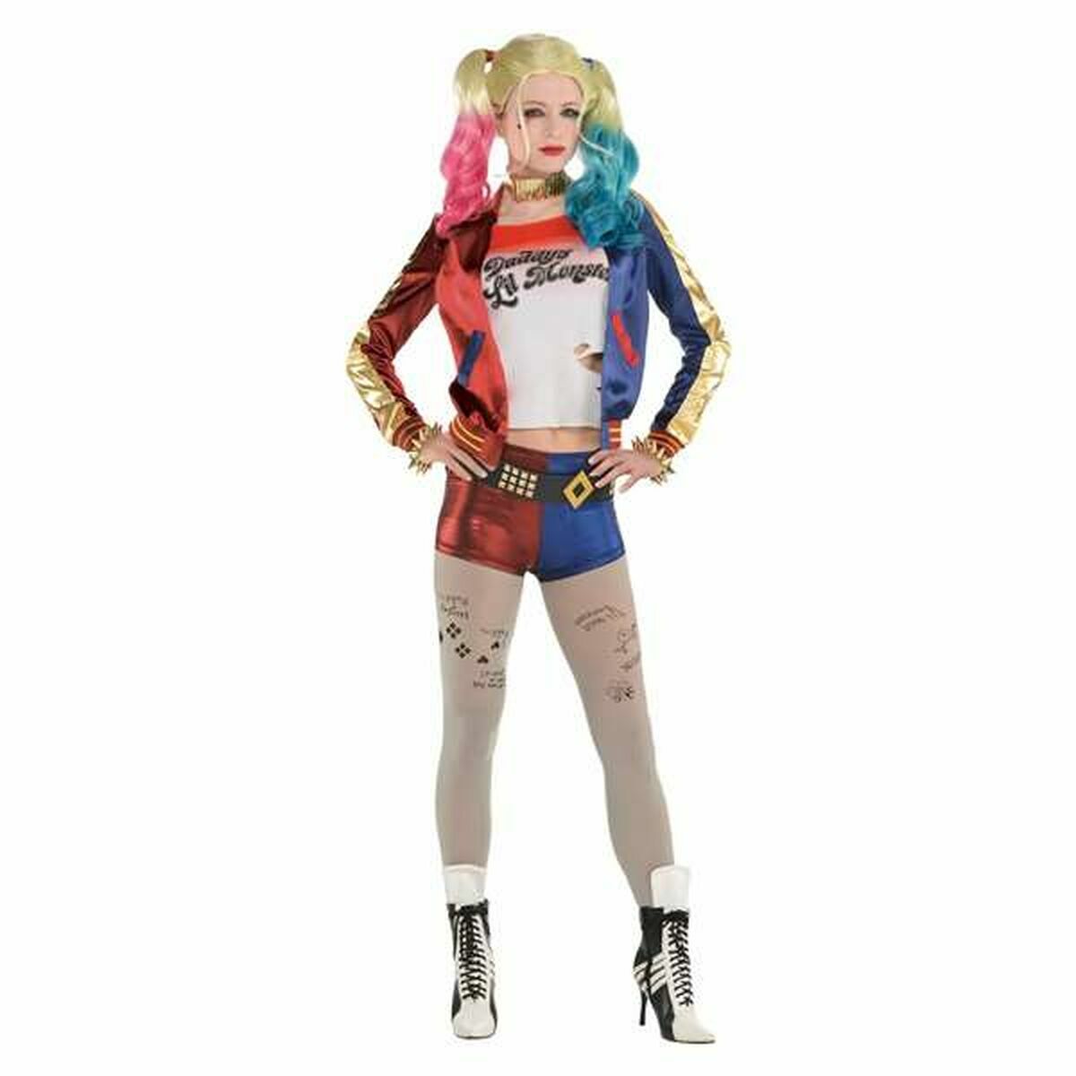 Costume per Adulti Harley Quinn Suicide Squad 4 Pezzi 2 S2433901_0