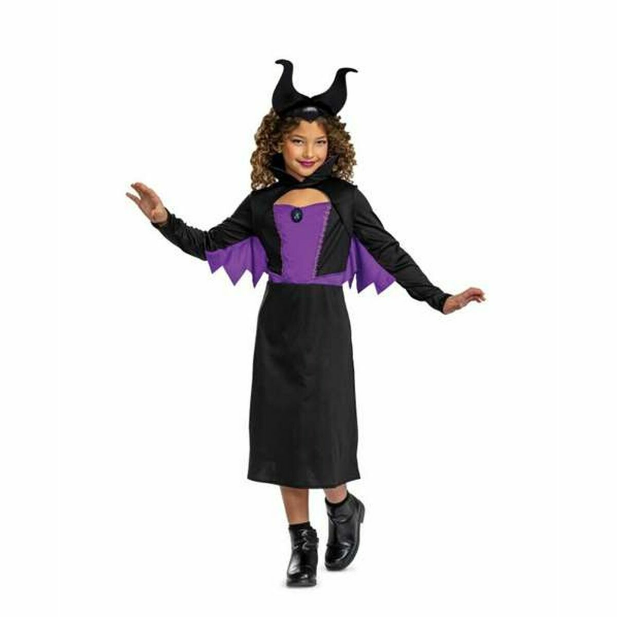 Costume per Bambini Disney Princess Malefica Classic Viola Diadema 2 Pezzi 3 S2433628_1
