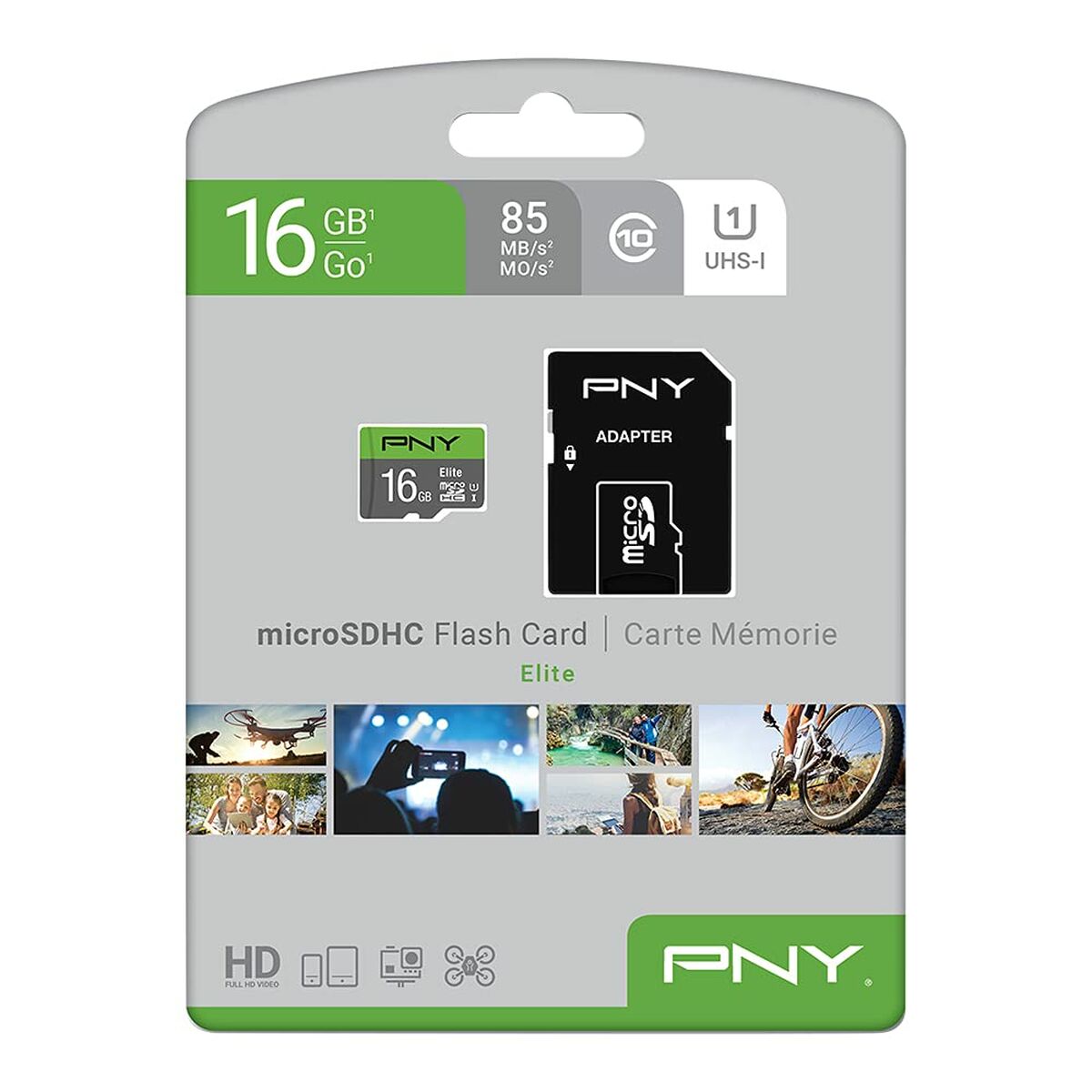 Scheda Di Memoria Micro SD con Adattatore PNY P-SDU16GU185GW-GE Elite C10 16 GB 4 S9195438_2