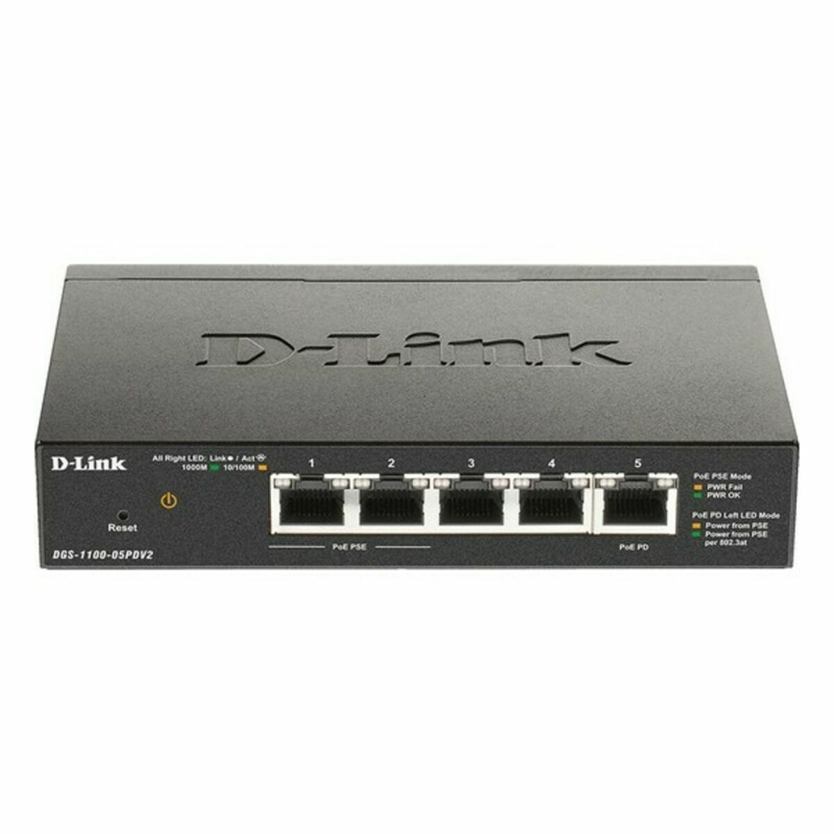 Switch D-Link DGS-1100-05PDV2 5xGbE PoE 2 S7737325_0
