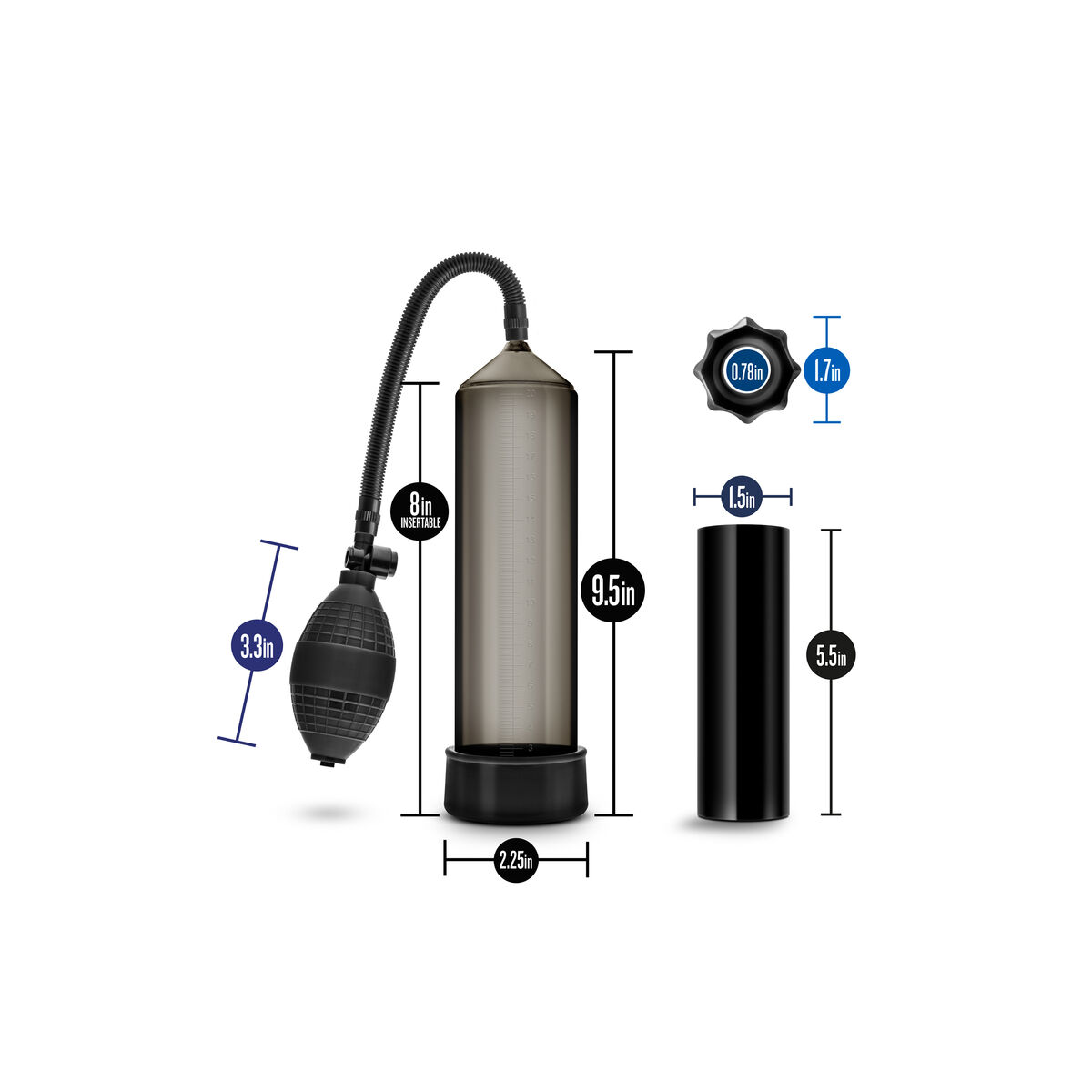 Pompa per Pene Blush Quickie kit Nero 4 S9402087_2