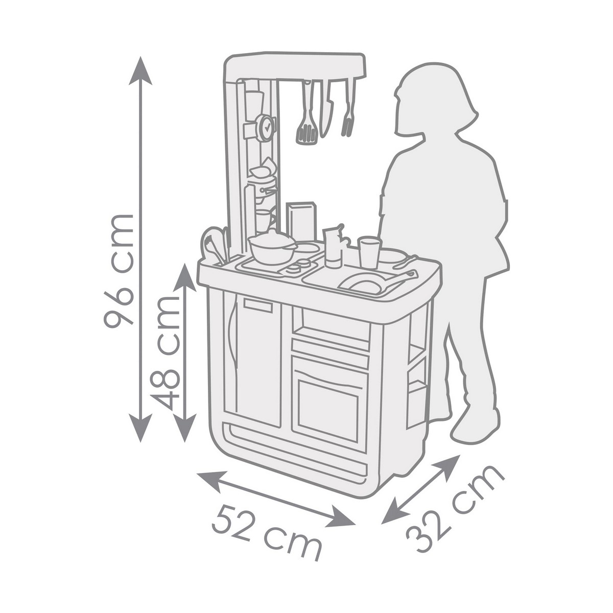 Cucina Giocattolo Simba Bon Appetit 52 x 32,5 x 95,7 cm Beige Azzurro 6 S7179321_4