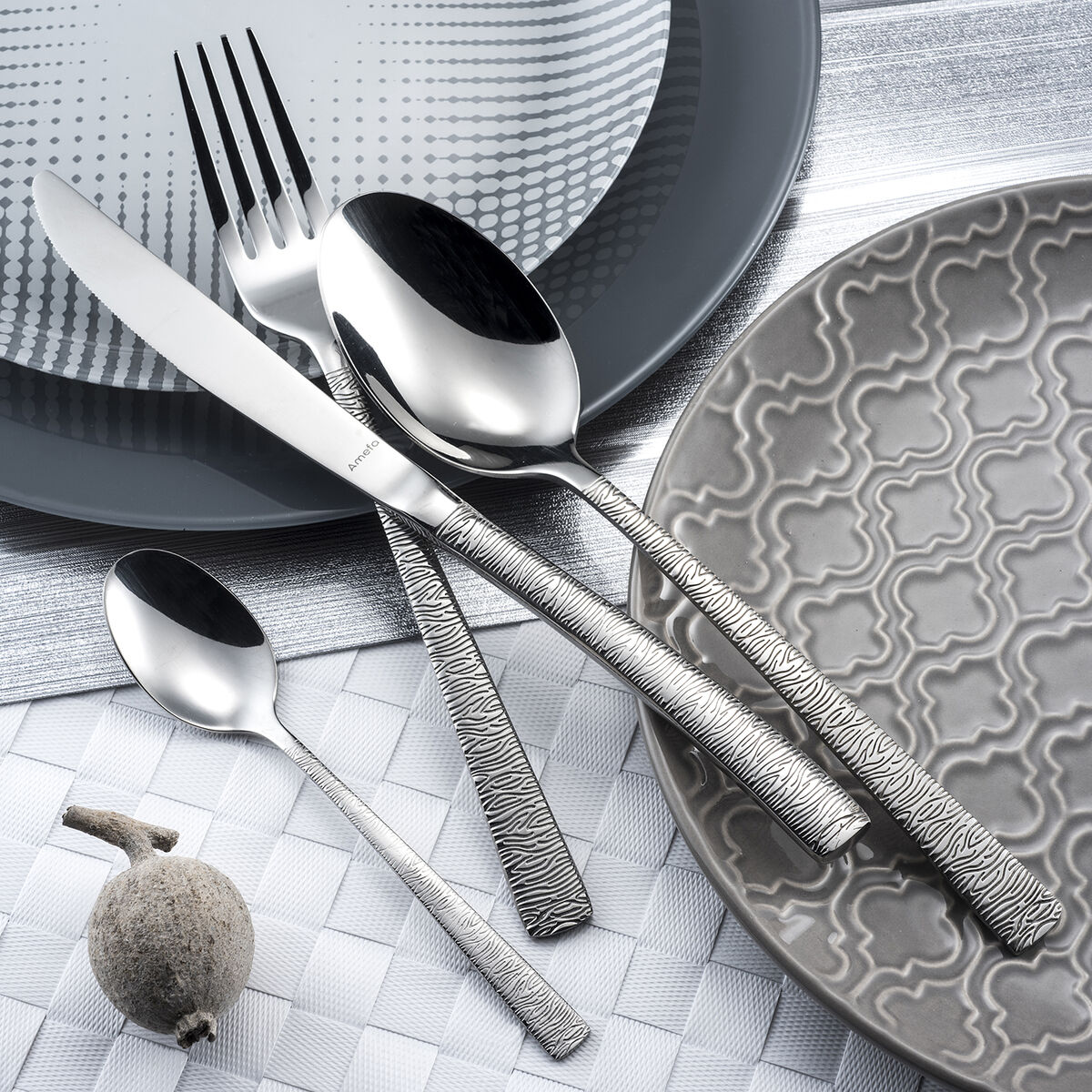 Set di cucchiai da dessert Amefa Havane Jungle Metallo Acciaio inossidabile 12 Unità 3 S2711494_1