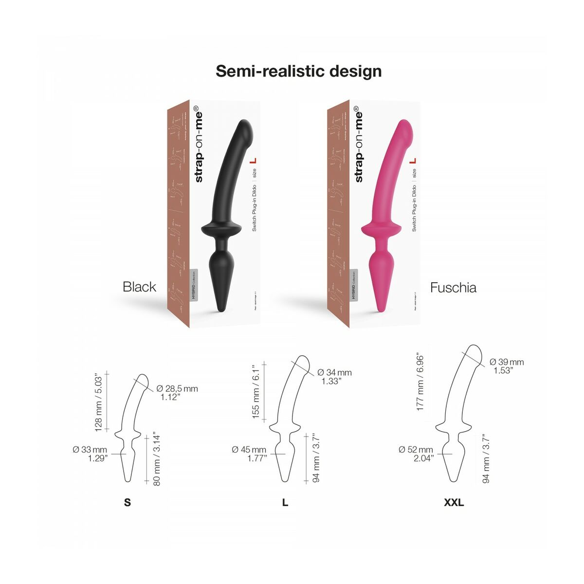 Dildo Strap-on-me Nero 5 M0407122_3