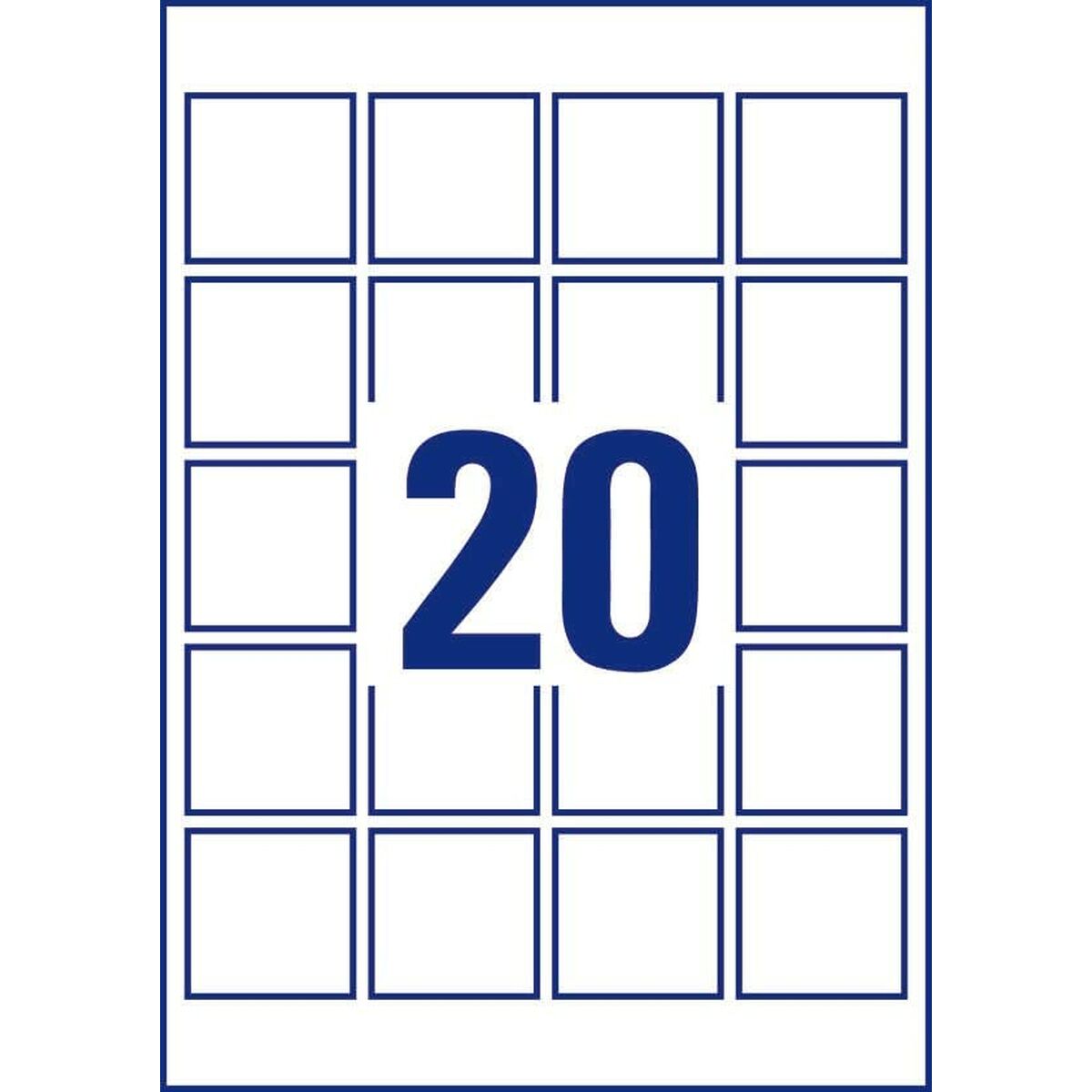 Etichette adesive Avery Bianco 25 Fogli 45 x 45 mm 3 S8401501_1