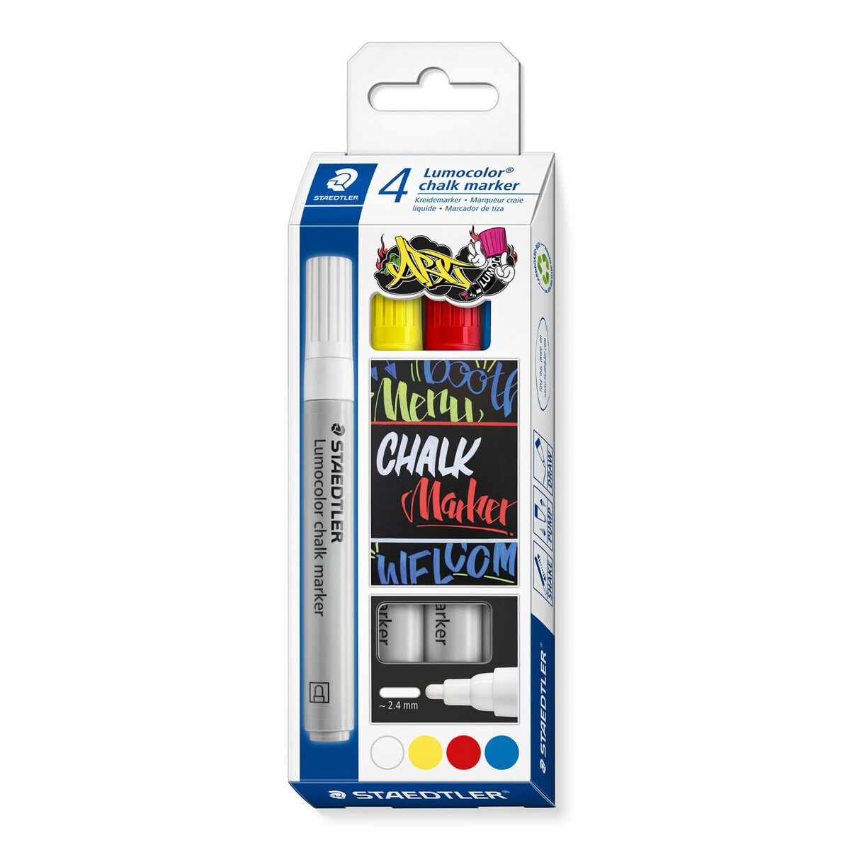 Pennarelli a gesso liquido Staedtler Lumocolor 344 4 Pezzi 2 S8430526_0