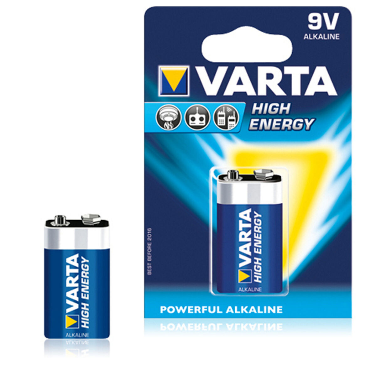 Batterie Varta 6LR61 9V 9 V 580 mAh 1,5 V (10 Unità) 3 S7609800_1