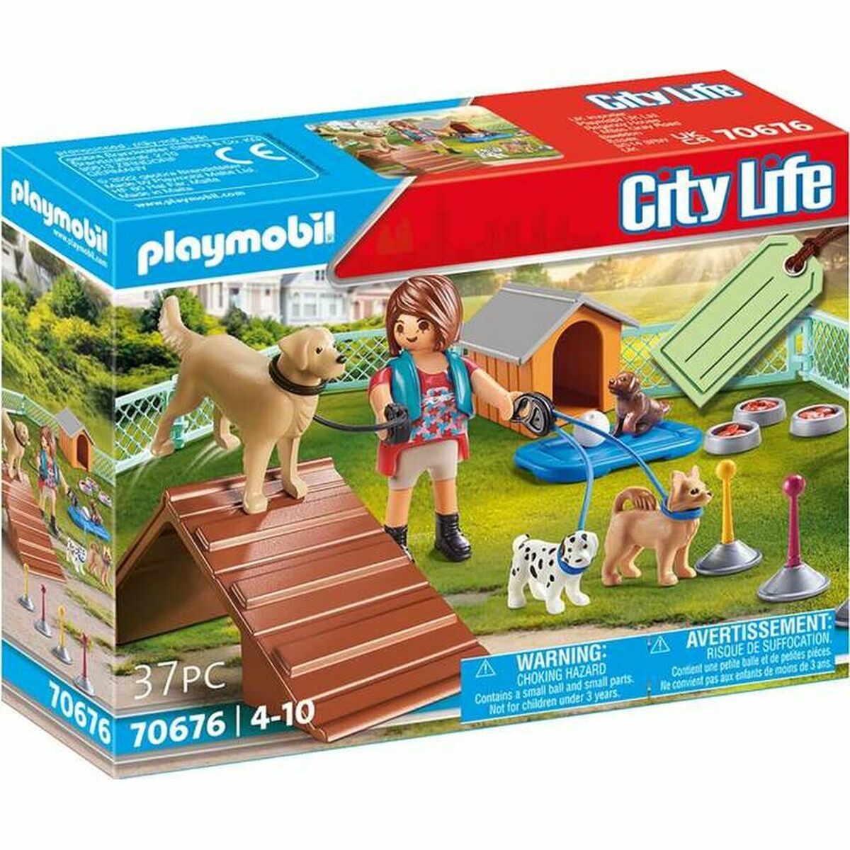 Playset Playmobil City Life Cane Allenamento 70676 (37 pcs) 2 S2415250_0