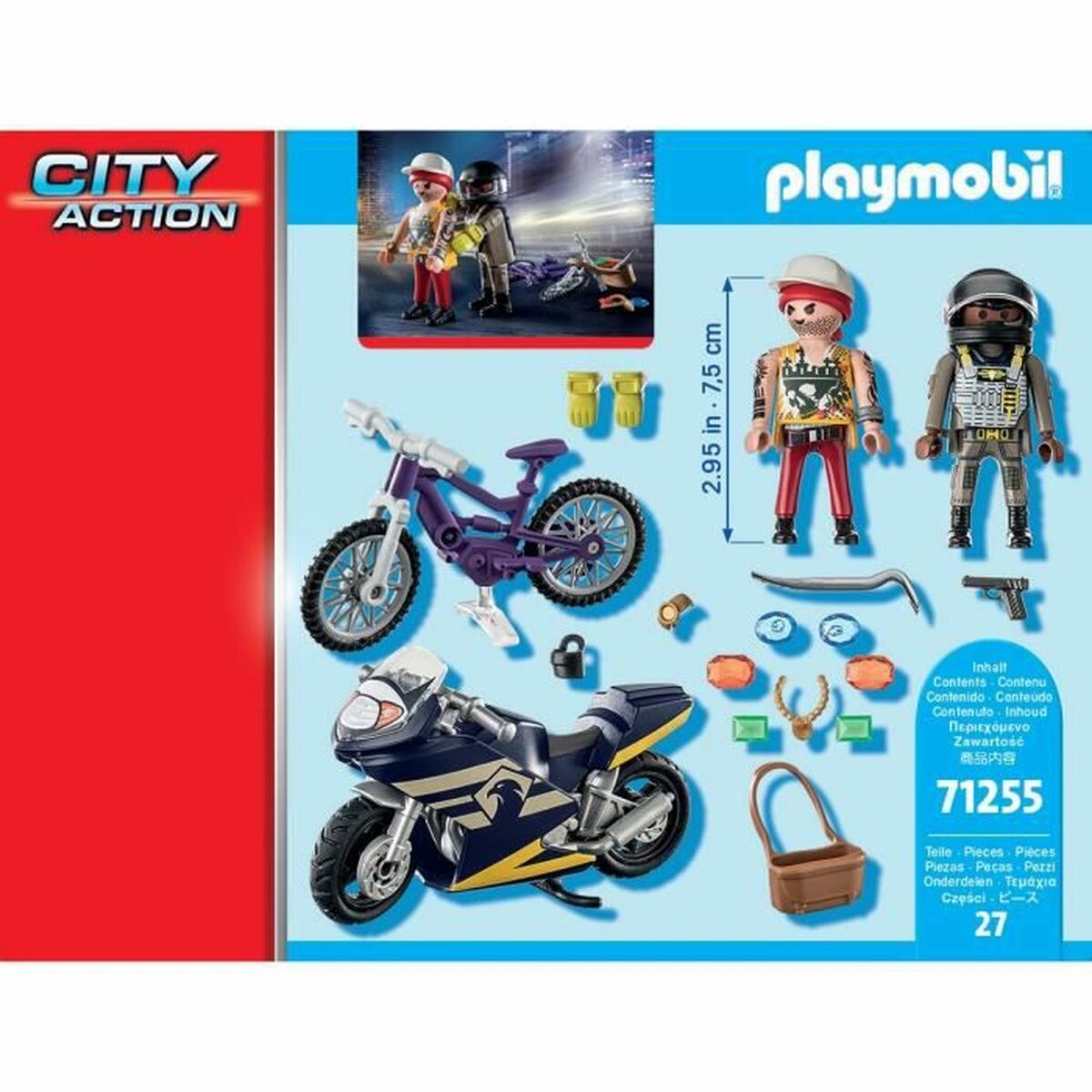 Playset di Veicoli Playmobil City Action - Agent and Thief 71255 27 Pezzi 4 S7190490_2