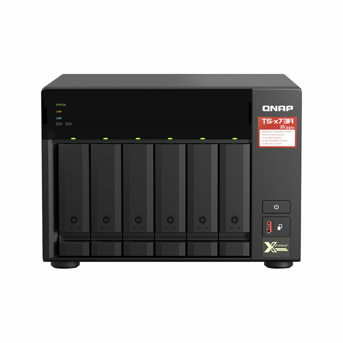 Memorizzazione in Rete NAS Qnap TS-673A-8G AMD Ryzen AMD Ryzen V1500B 8 GB RAM 2 S7763091_0