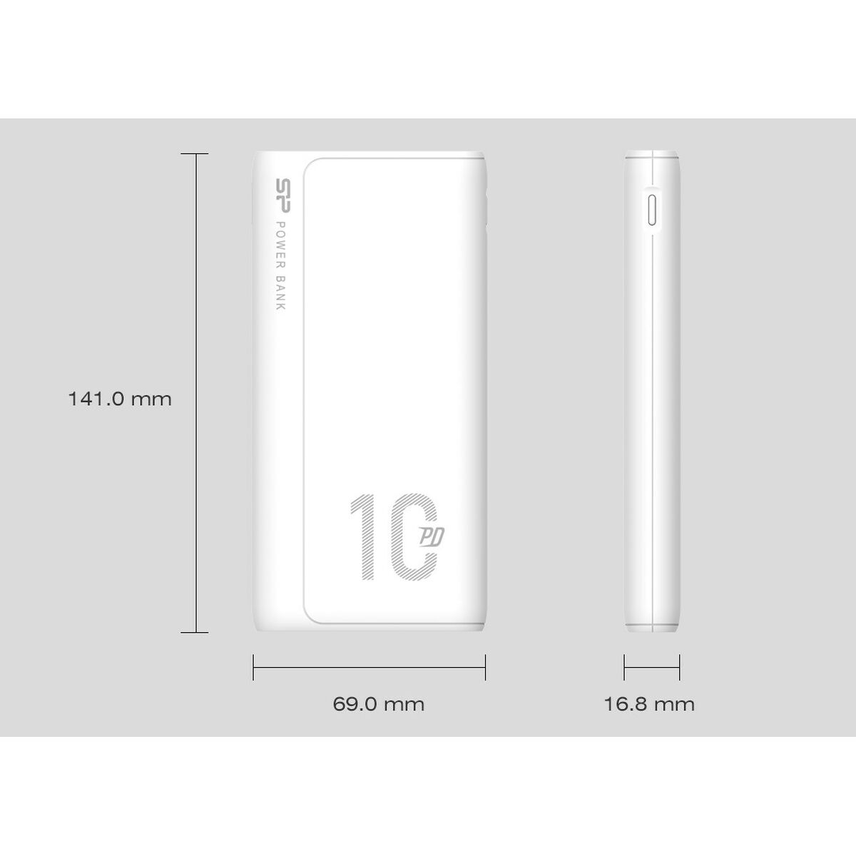 Powerbank Silicon Power SP10KMAPBKQP150W Bianco 10000 mAh 5 S9145465_3
