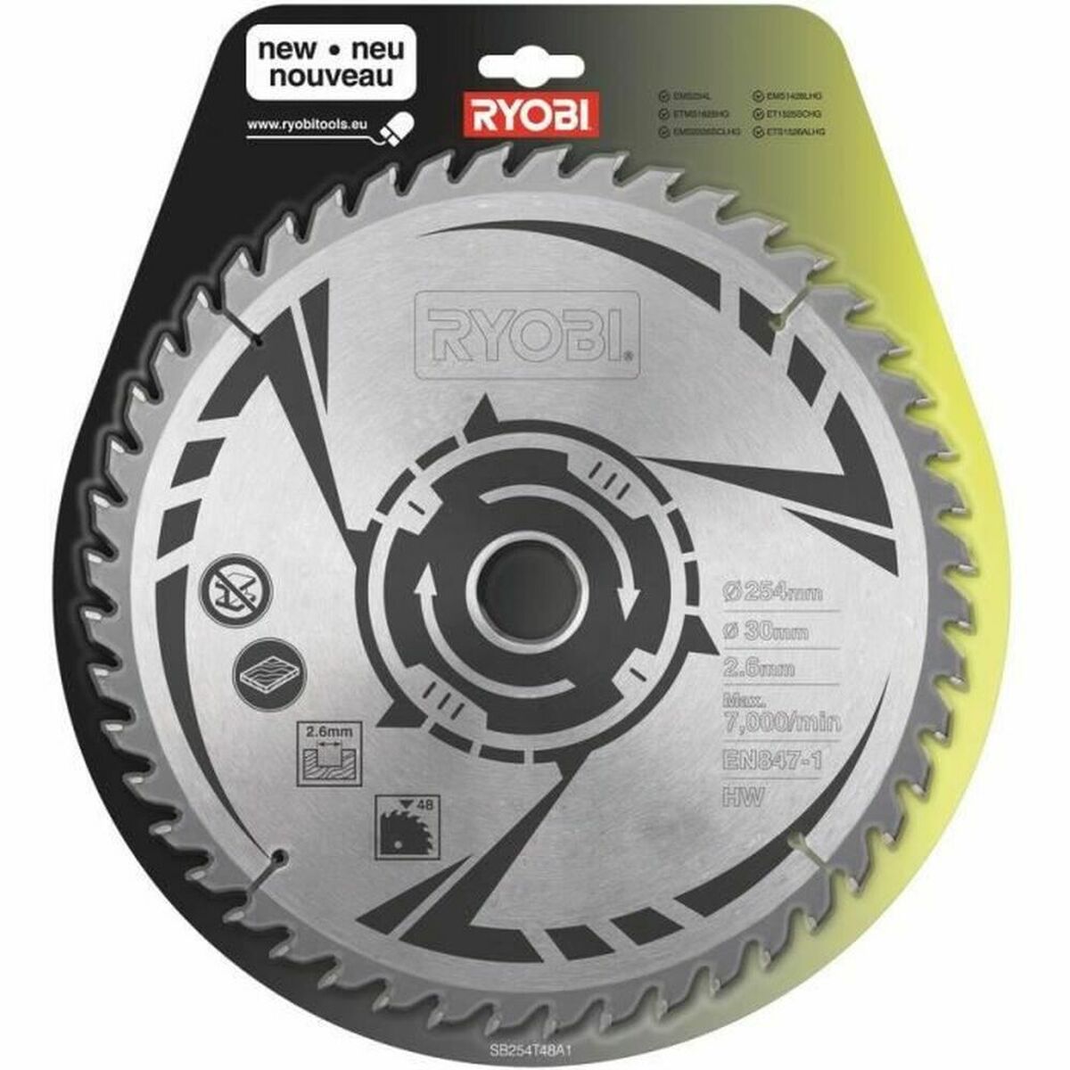 Disco da taglio Ryobi SB254T48A1 Sega circolare Ø 254 mm 2 S7155419_0