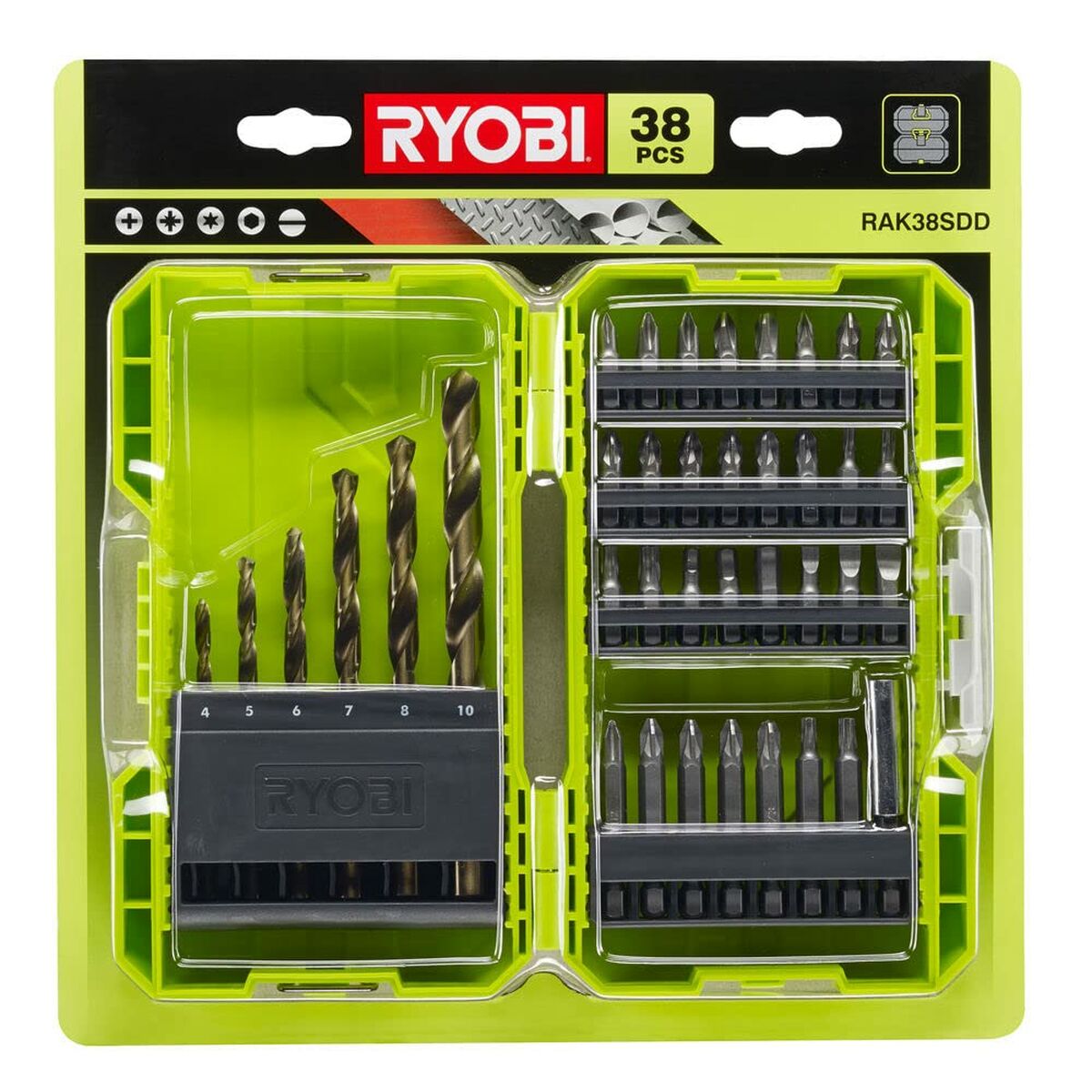 Set di punte per trapano e punte per trapano Ryobi 38 Pezzi 3 S7187866_1