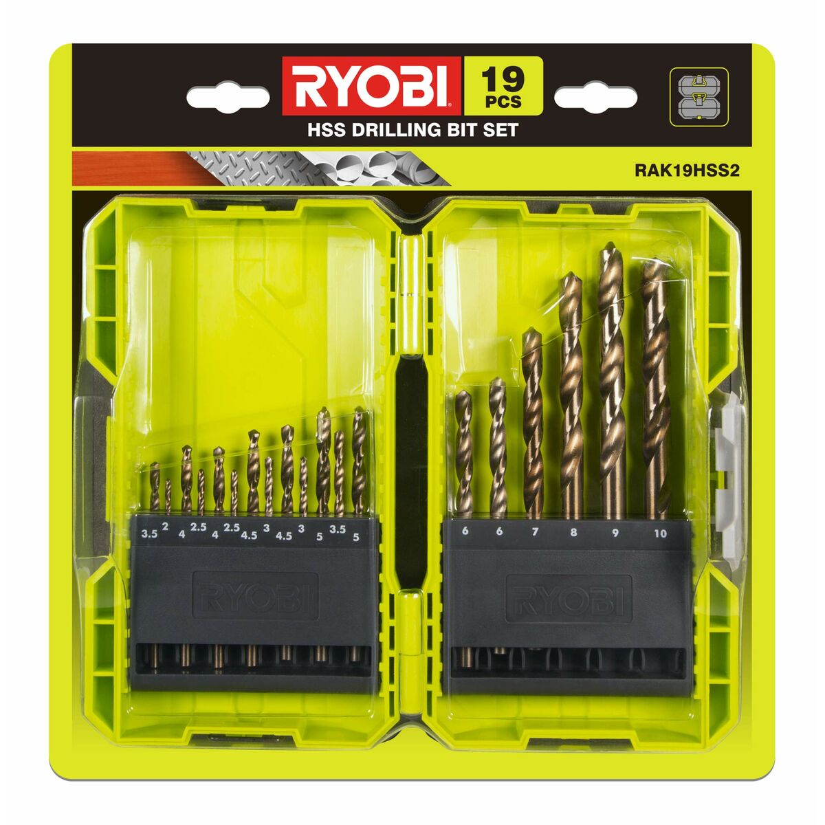 Set di trapani Ryobi 5132004390 19 Pezzi 2 S7155440_0