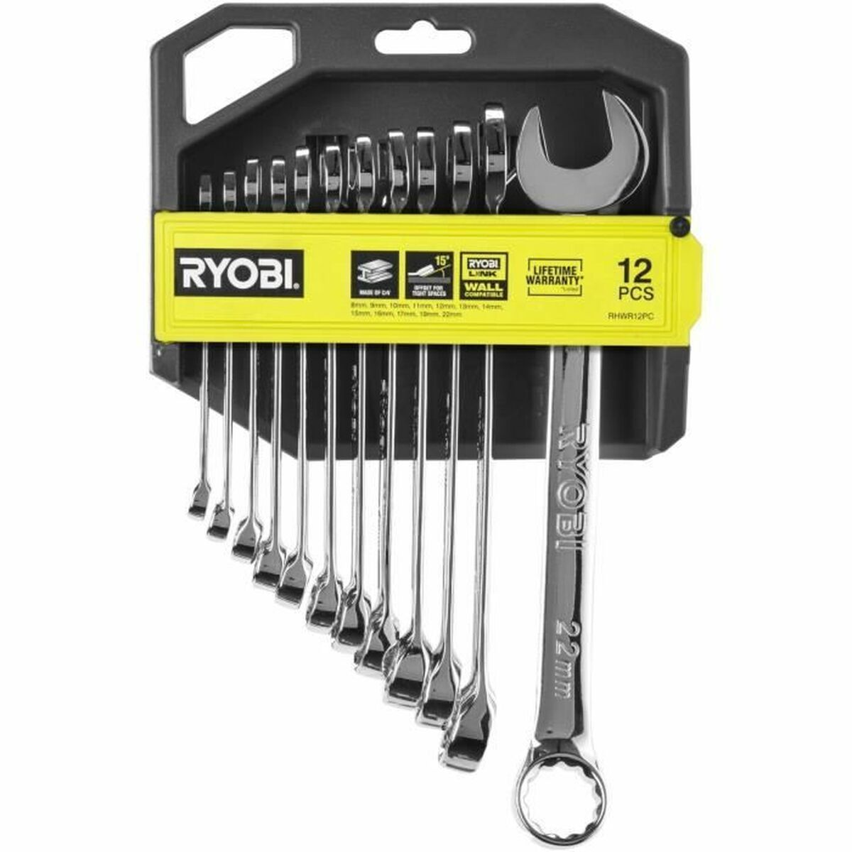 Set di chiavi poligonali doppie aperte Ryobi Recovery (12 Unità) 2 S71003593_0