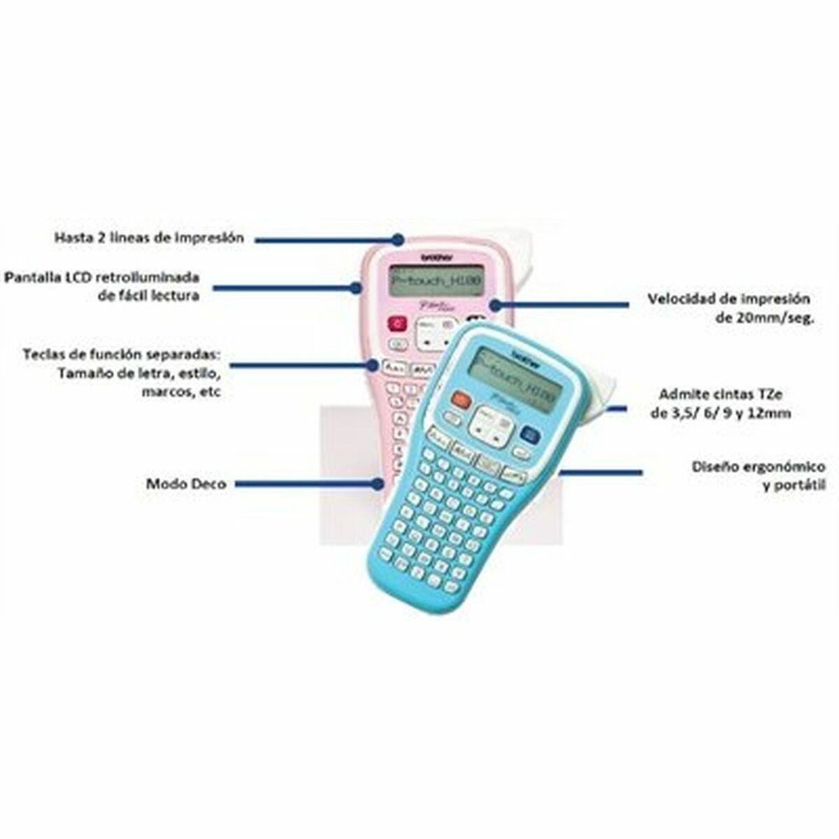 Etichettatrice Elettrica Brother H100LB Azzurro Bianco Nero 2 S55100442_0