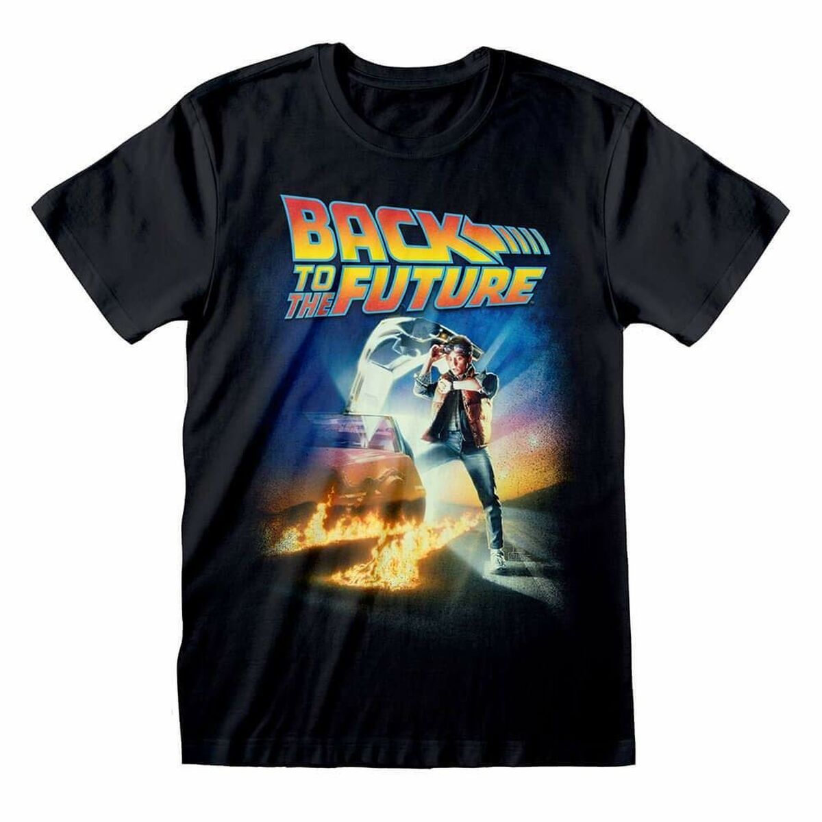 Maglia a Maniche Corte Back to the Future Poster Nero Unisex 2 D0800495_0