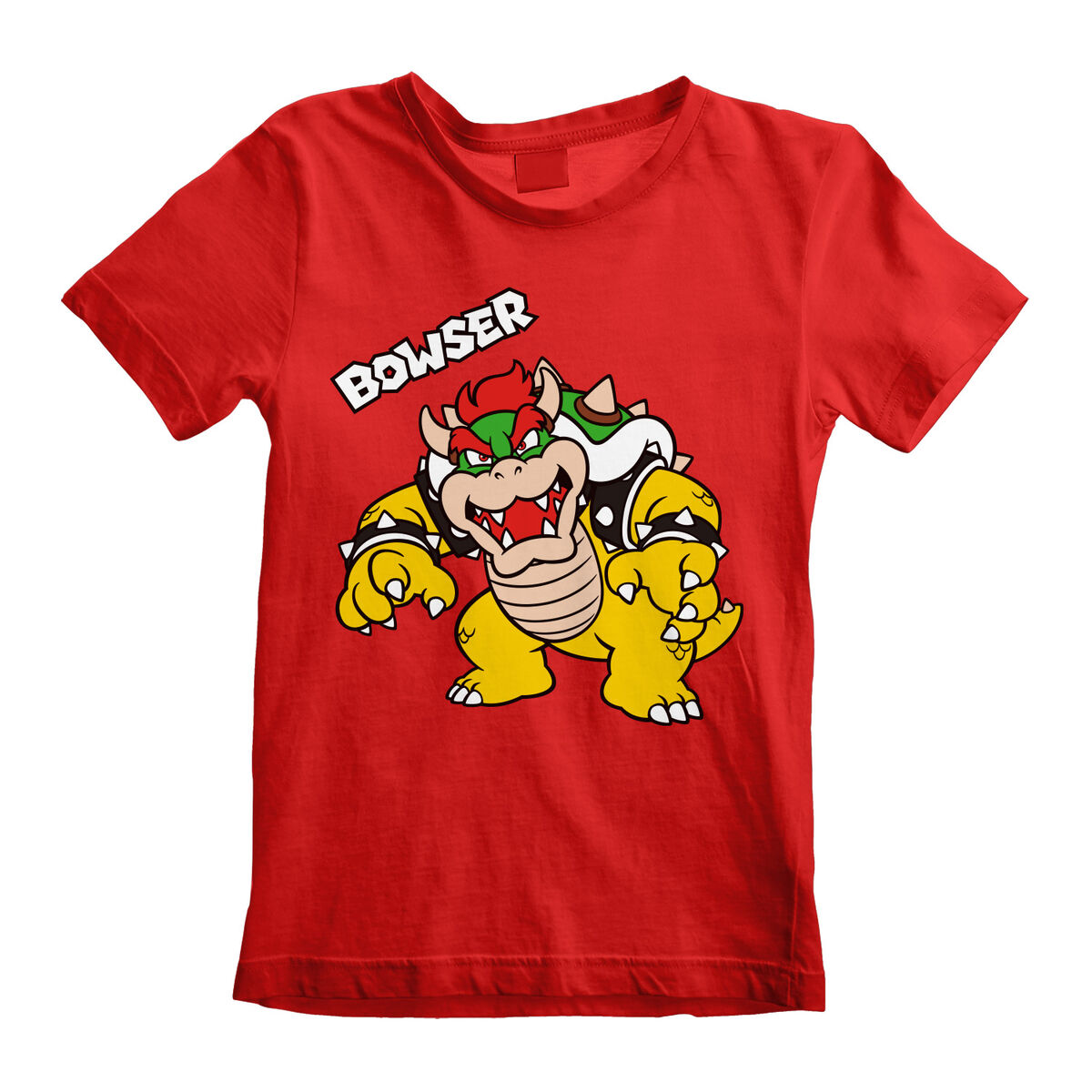 Maglia a Maniche Corte per Bambini Super Mario Bowser Text Rosso 2 D0800455_0