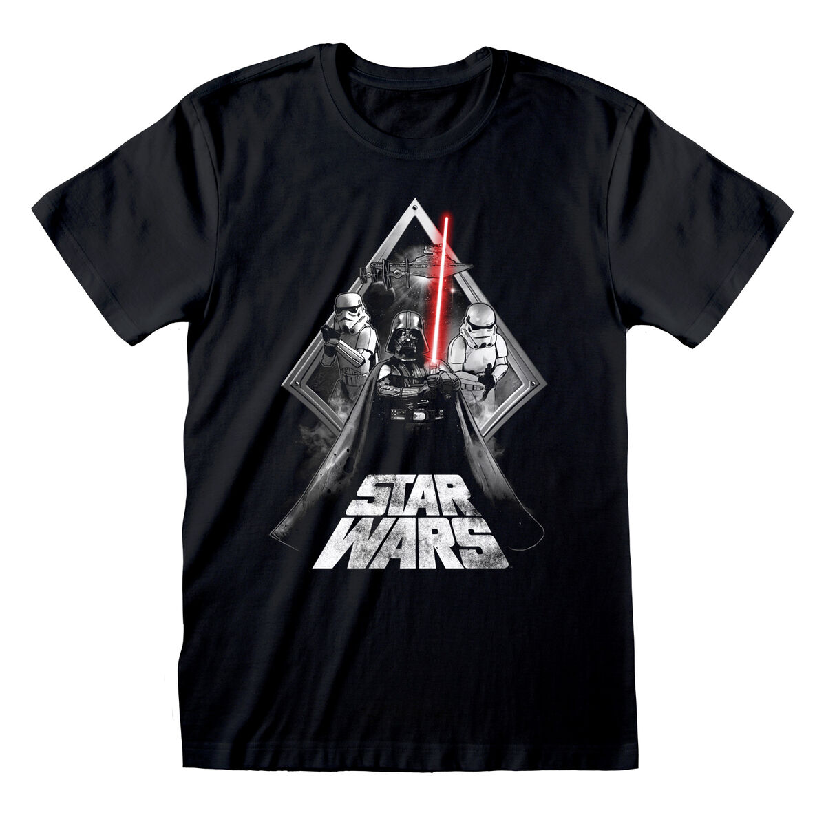 Maglia a Maniche Corte Star Wars Galaxy Portal Nero Unisex 2 D0800491_0
