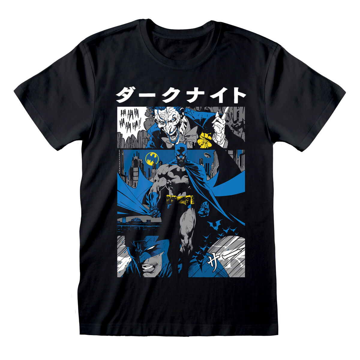 Maglia a Maniche Corte Batman Manga Cover Nero Unisex 2 D0800420_0