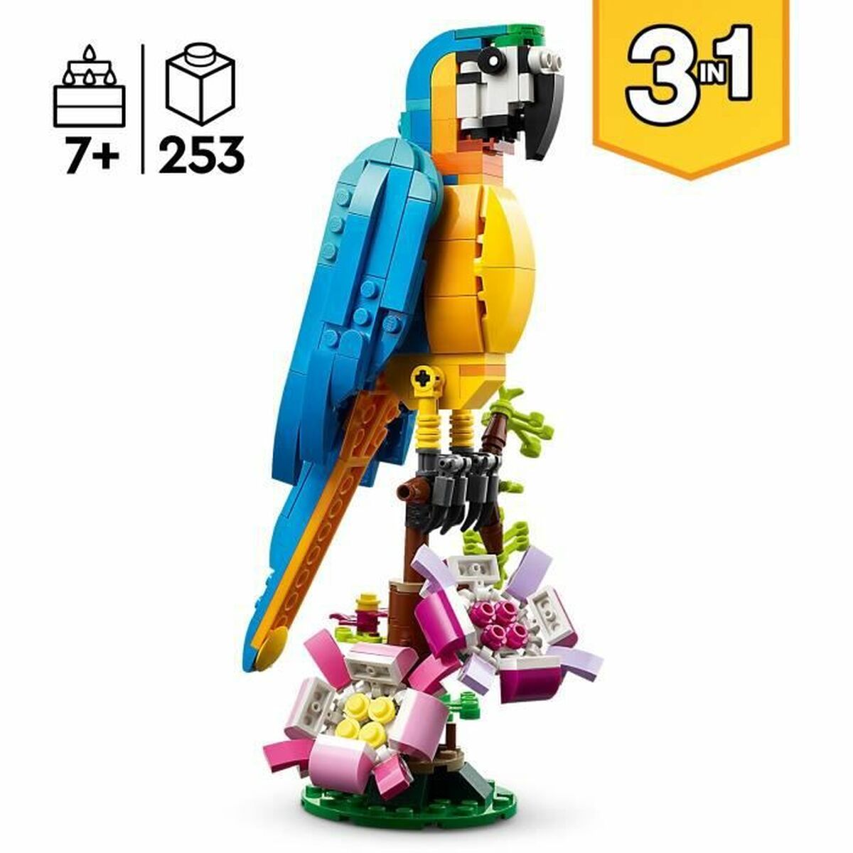 Set di Costruzioni Lego Creator 31136 Exotic parrot with frog and fish 3 in 1 253 Pezzi 4 S7186924_2