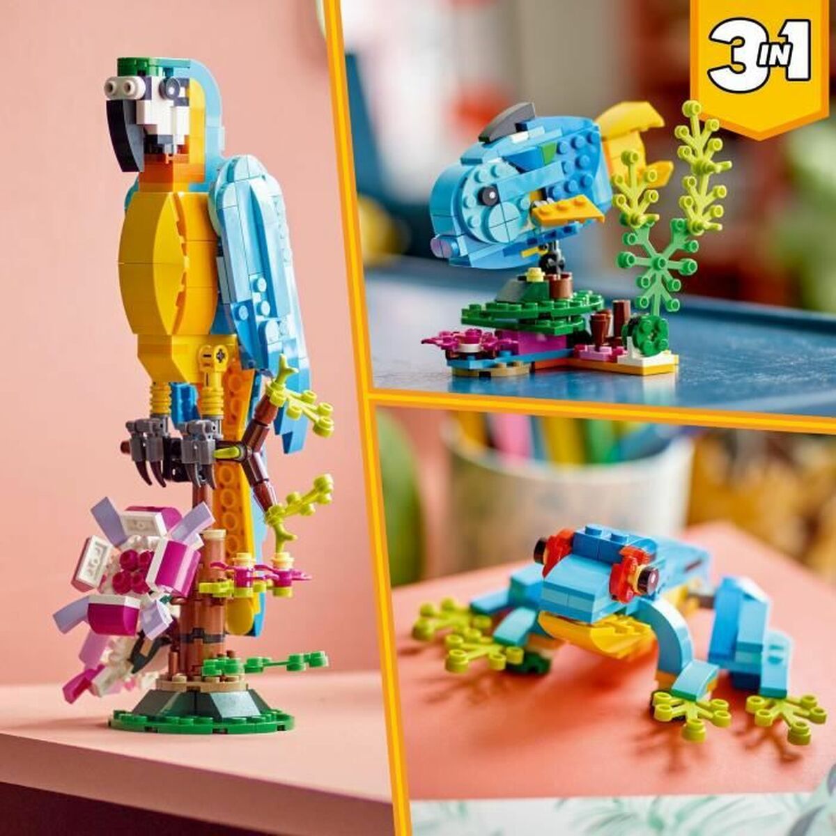 Set di Costruzioni Lego Creator 31136 Exotic parrot with frog and fish 3 in 1 253 Pezzi 6 S7186924_4