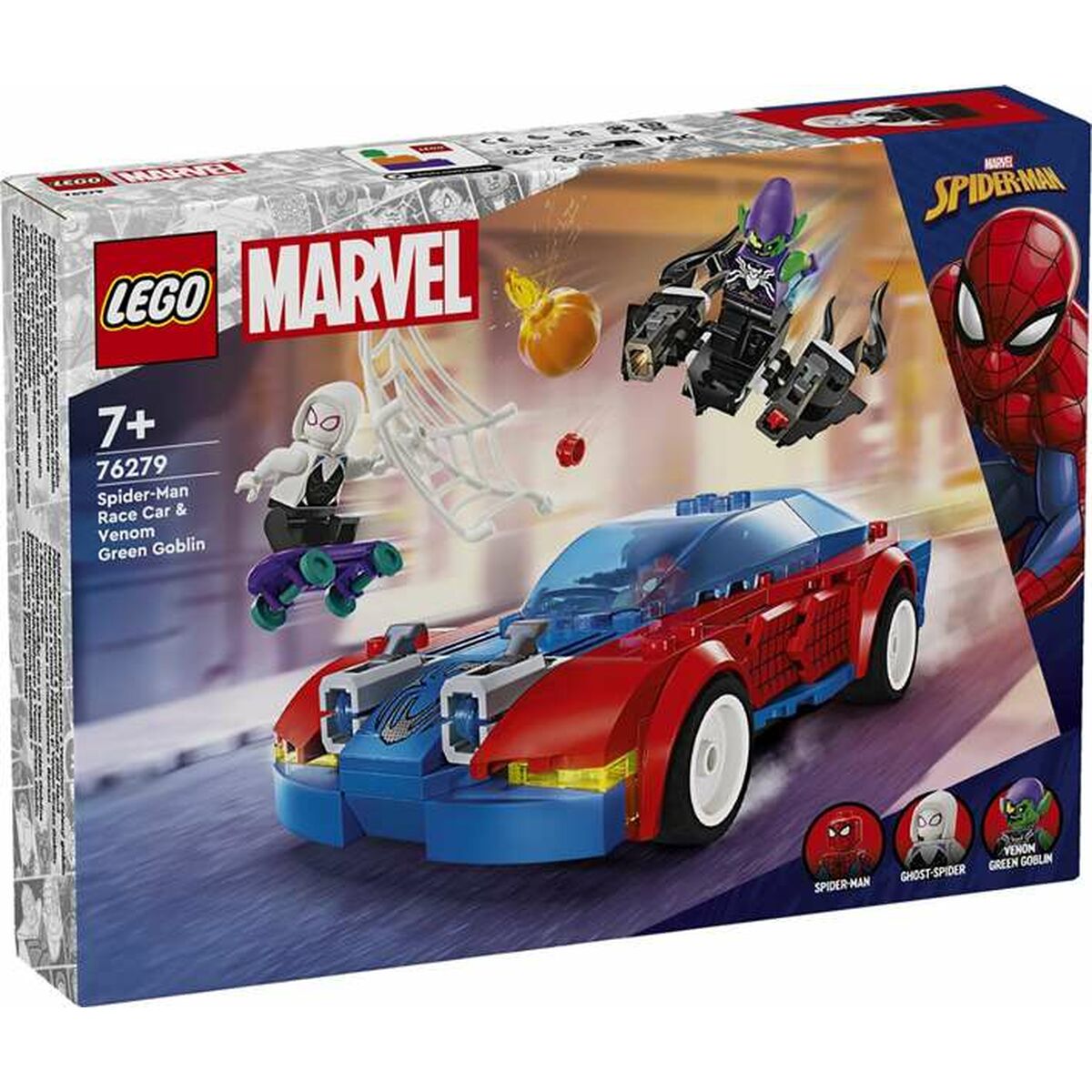Set di Costruzioni Lego Coche de Carreras de Spider-Man y Duende Verde Venomizado Multicolore 2 S2435643_0