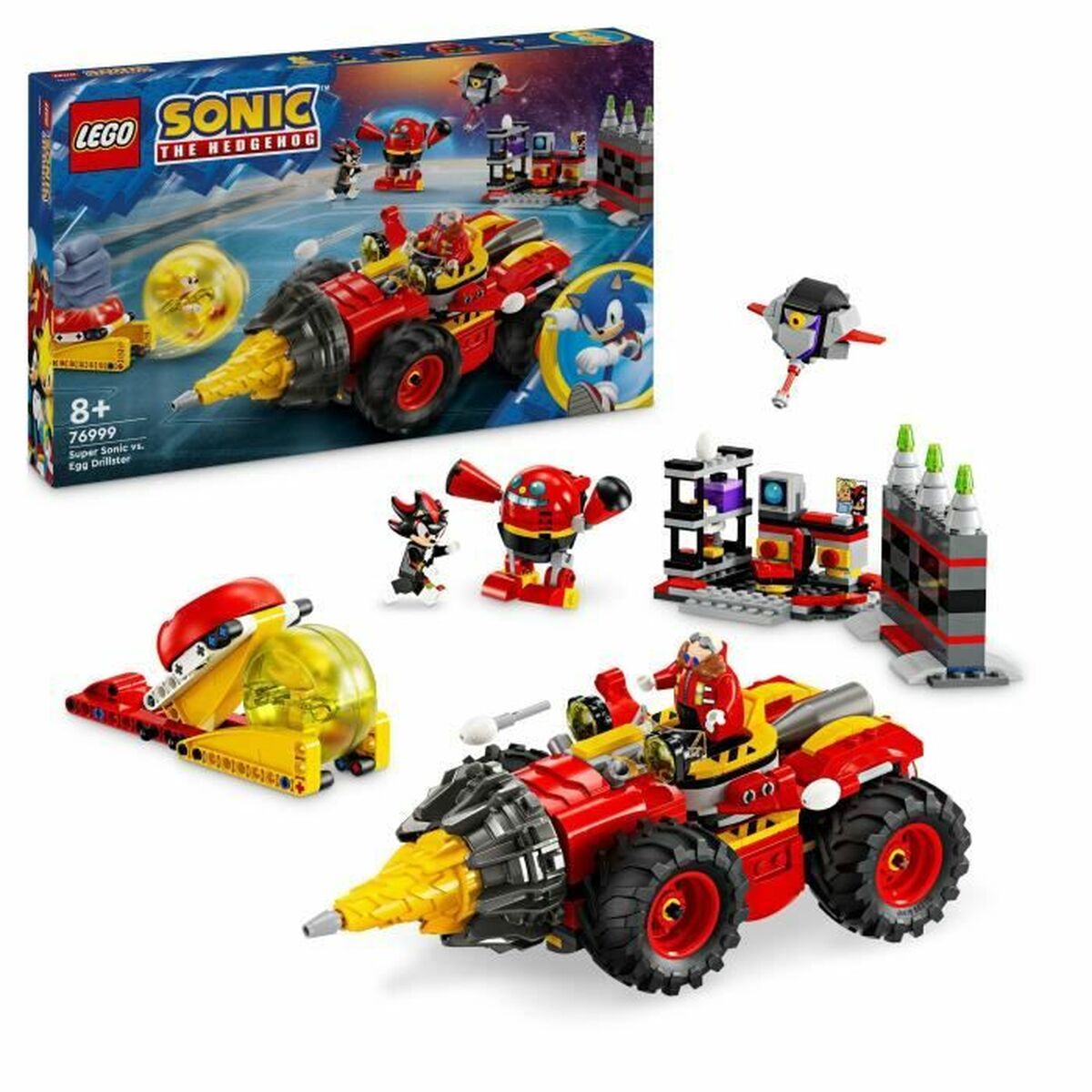 Set di Costruzioni Lego Sonic the Hedgehog 76999 Super Sonic vs. Egg Drillster 590 Pezzi 2 S71007031_0