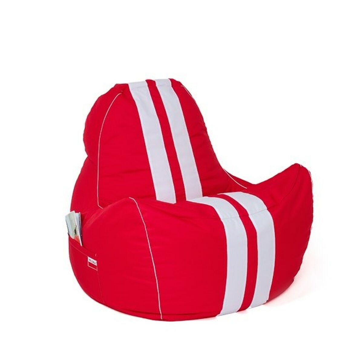 Puff GO GIFT Bianco Rosso Oxford tejido antidesgarros 140 x 100 x 100 cm 140 x 100 cm 2 S9143258_0
