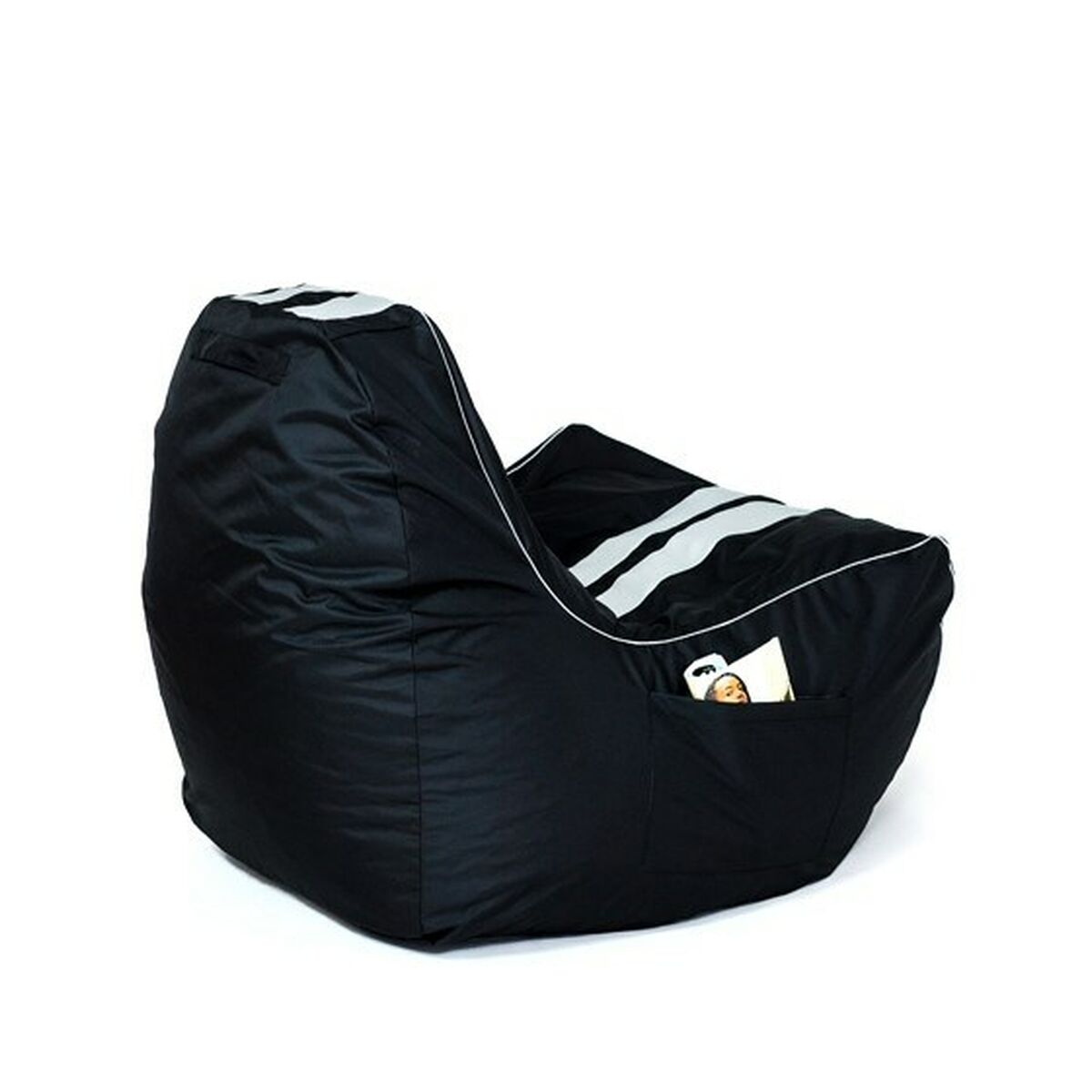 Puff GO GIFT Bianco Nero Oxford tejido antidesgarros 140 x 100 x 100 cm 140 x 100 cm 4 S9143256_2