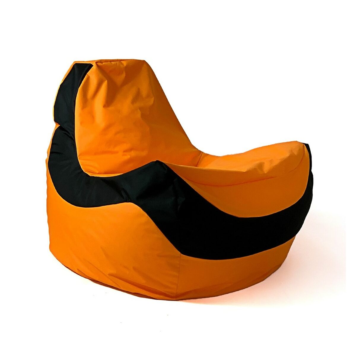 Puff GO GIFT Nero Arancio Oxford tejido antidesgarros 140 x 100 x 100 cm 140 x 100 cm 4 S9143255_2