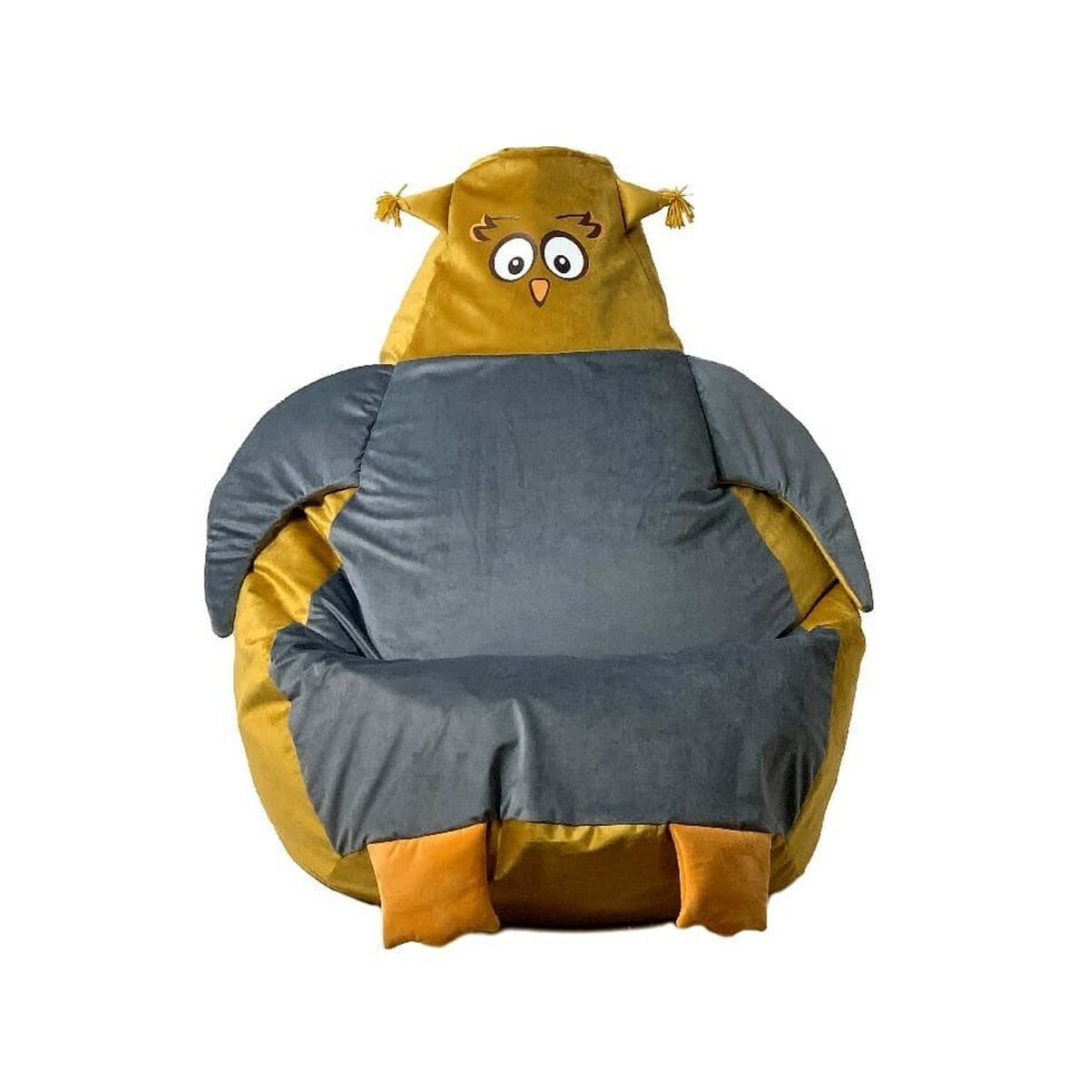 Puff GO GIFT Oro Grigio Velluto 130 x 90 cm 2 S9143063_0