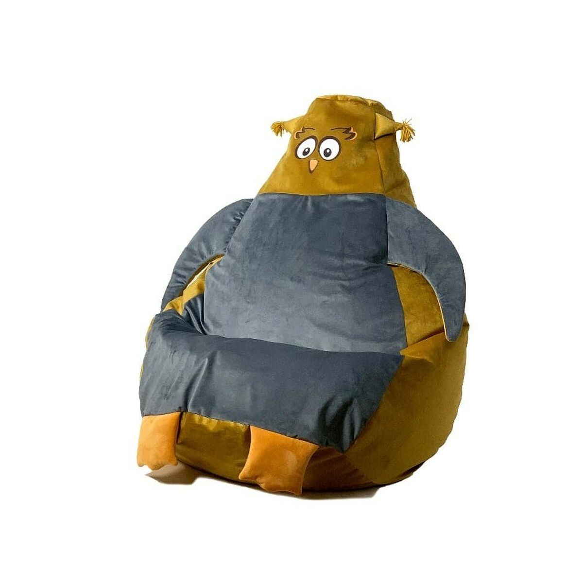 Puff GO GIFT Oro Grigio Velluto 130 x 90 cm 3 S9143063_1