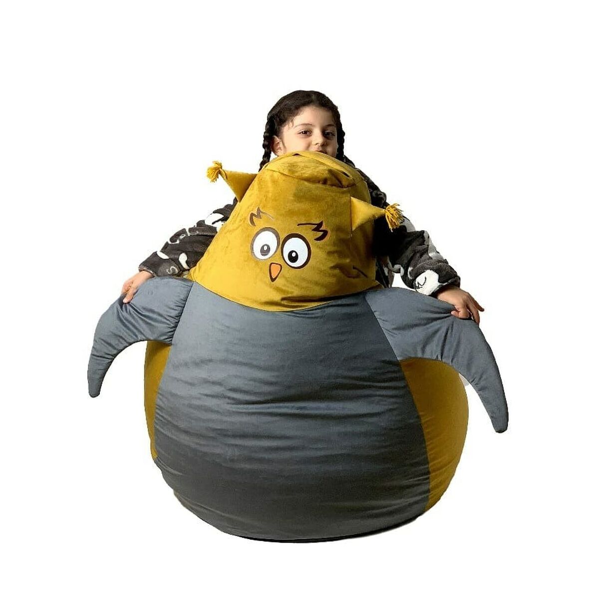 Puff GO GIFT Oro Grigio Velluto 130 x 90 cm 6 S9143063_4