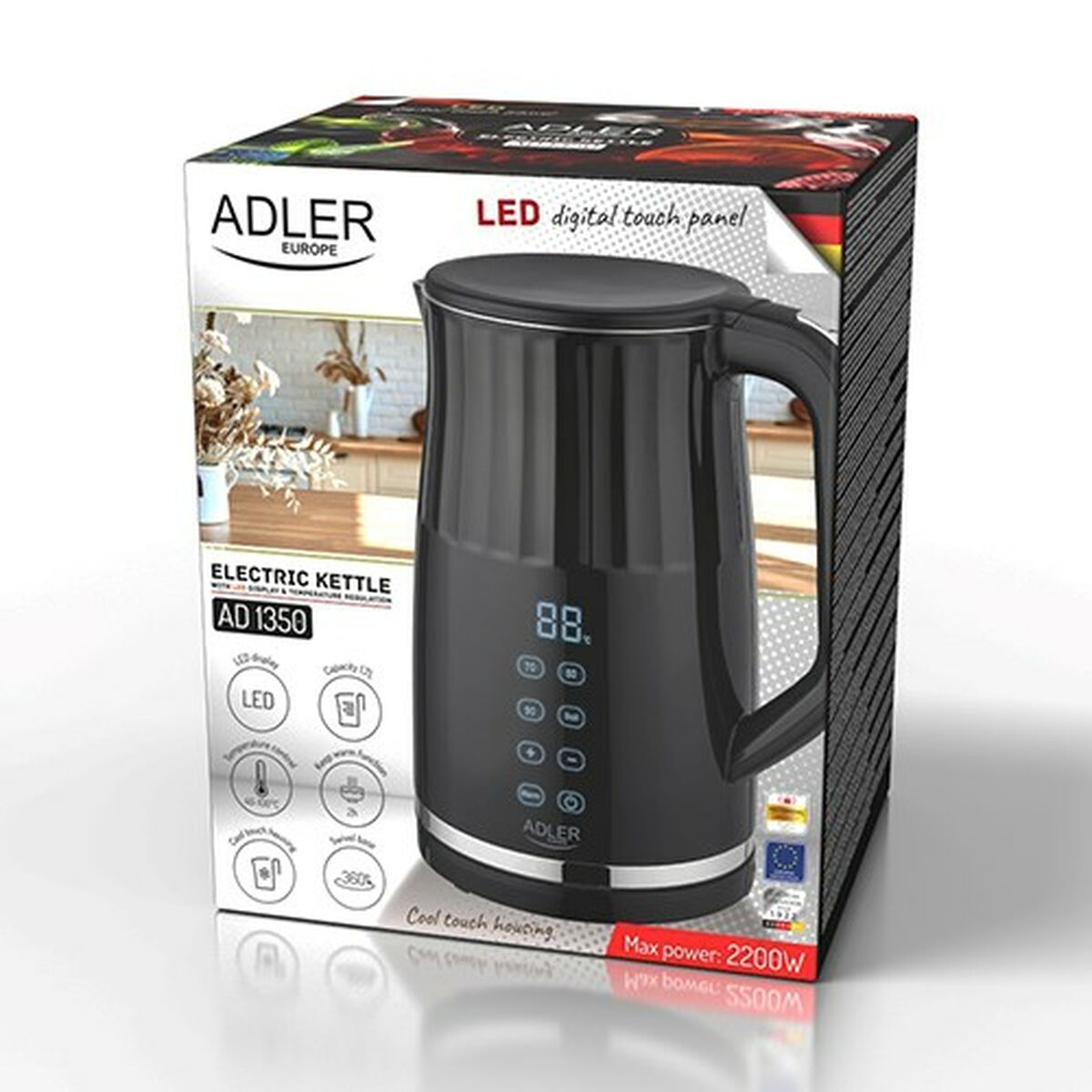 Bollitore Adler AD 1350 Nero 2200 W 1,7 L 11 S91105480_9