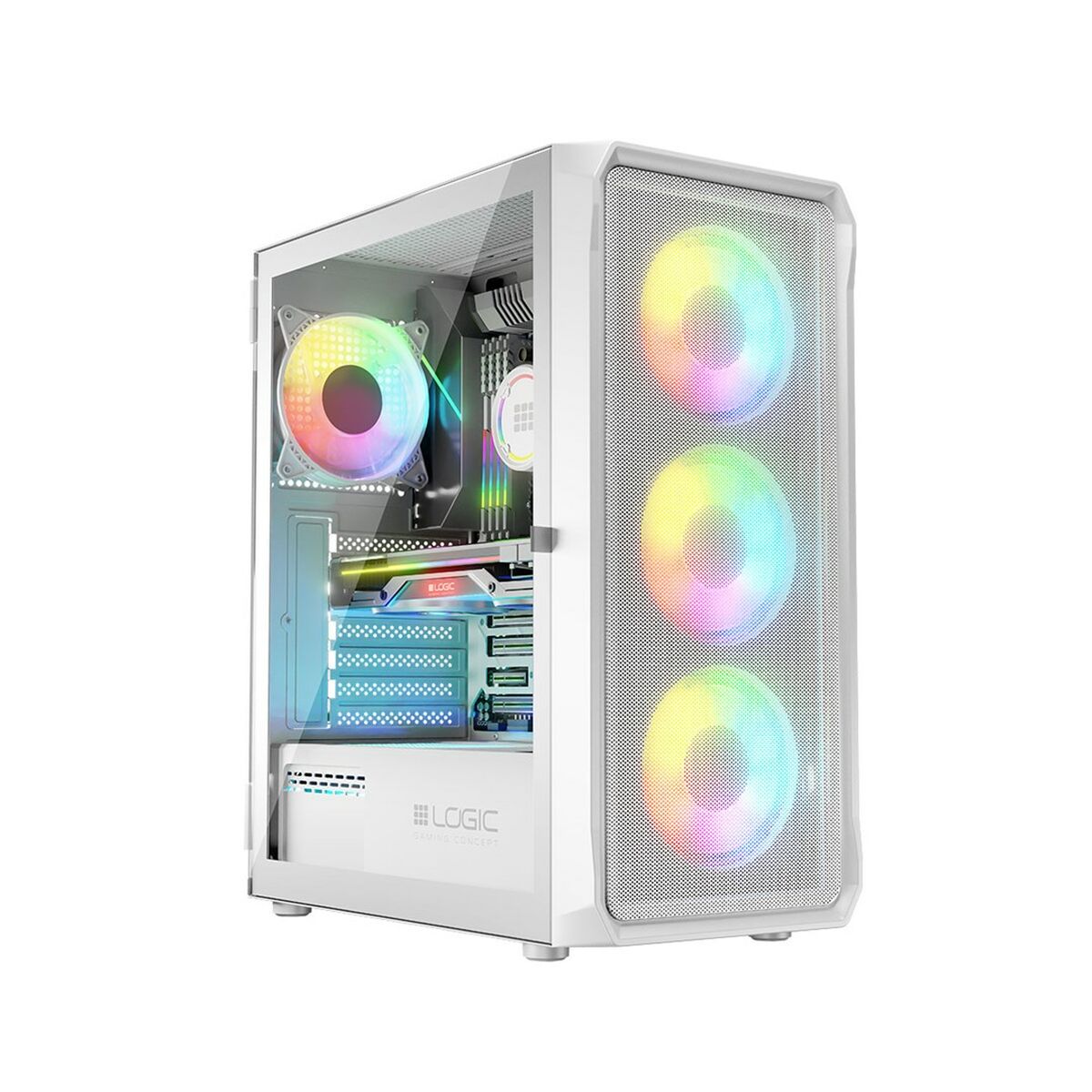 Case computer desktop ATX Logic PORTOS ARGB Bianco Nero 12 S9140371_10