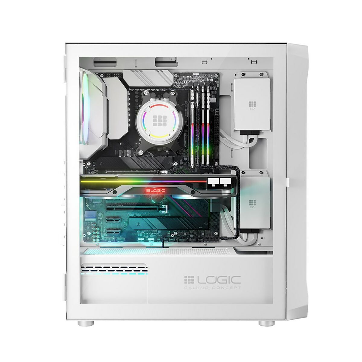 Case computer desktop ATX Logic PORTOS ARGB Bianco Nero 13 S9140371_11